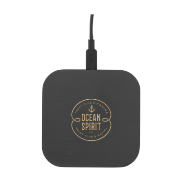 Logo trade promotional giveaway photo of: Bamboo Wireless Charger 15W