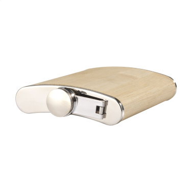 Logo trade advertising product photo of: Hipflask Bamboo 200 ml drinking bottle
