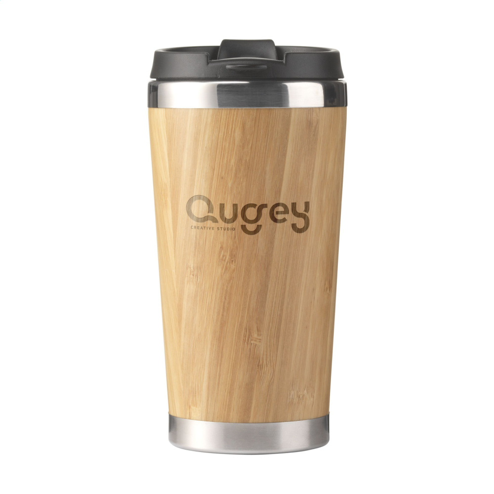 Logo trade promotional gifts picture of: Tokyo 450 ml bamboo thermo cup