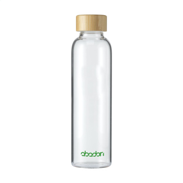 Logo trade promotional items picture of: Senga Glass Bamboo 500 ml drinking bottle