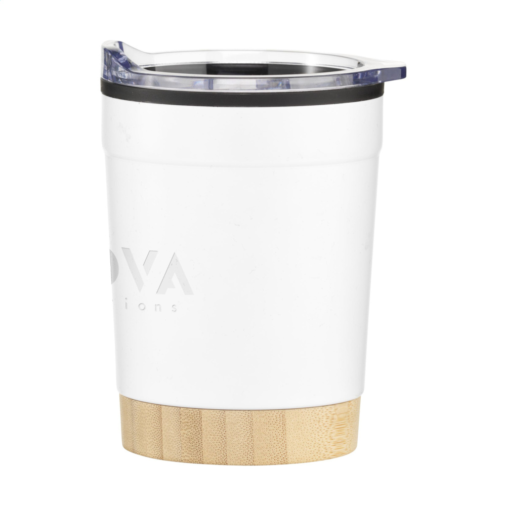 Logotrade corporate gift picture of: Kobe Bamboo RCS Recycled Steel 350 ml coffee cup