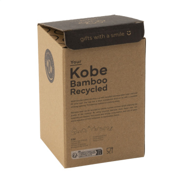 Logo trade corporate gift photo of: Kobe Bamboo RCS Recycled Steel 350 ml coffee cup