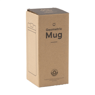 Logo trade promotional gifts image of: Geometric Mug RCS Recycled Steel 280 ml thermo cup