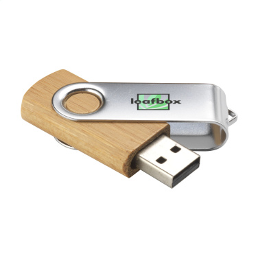 Logotrade promotional product image of: USB Twist Bamboo from stock 32 GB