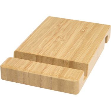 Logo trade advertising product photo of: Bubup bamboo 2-angled tablet and phone stand