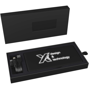 Logo trade promotional products image of: SCX.design P30 8000 mAh light-up solar power bank