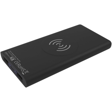Logo trade advertising products picture of: SCX.design P40 10.000 mAh light-up wireless rubber power bank