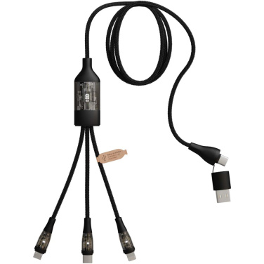 Logotrade advertising products photo of: SCX.design C50 5-in-1 fast charging 100W/5A cable with digital display