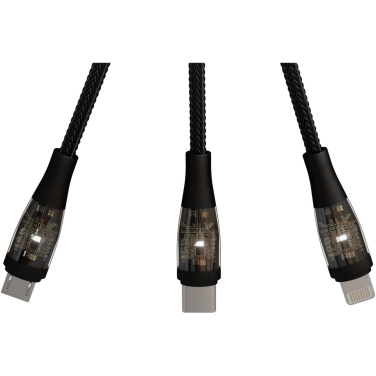 Logotrade advertising products photo of: SCX.design C50 5-in-1 fast charging 100W/5A cable with digital display