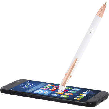 Logo trade promotional gift photo of: Nanna ballpoint pen with rose gold finish (blue ink)