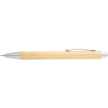 Logo trade promotional items picture of: Oblys bamboo ballpoint pen and mechanical pencil set (black ink)