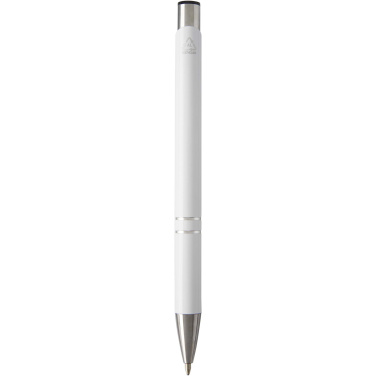 Logo trade promotional products image of: Moneta recycled aluminium ballpoint pen (blue ink)