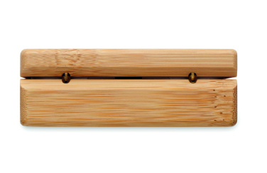 Logo trade promotional giveaway photo of: TWS earbuds in bamboo case