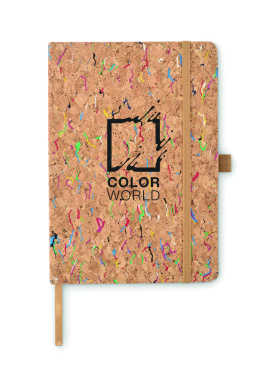 Logo trade promotional products picture of: A5 cork coloured notebook