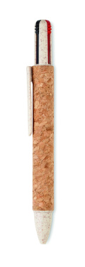 Logotrade promotional giveaways photo of: Cork 4-colour ink ball pen