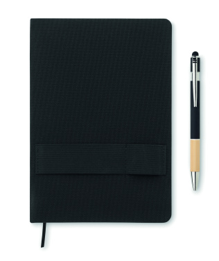 Logotrade corporate gift image of: A5 RPET notebook with pen