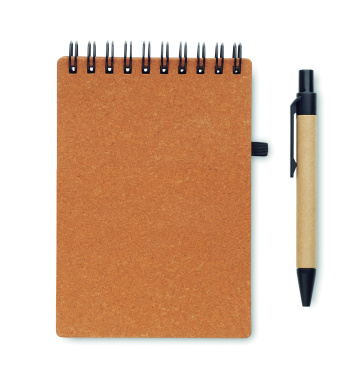 Logotrade promotional giveaway picture of: Recycled notebook with ball pen