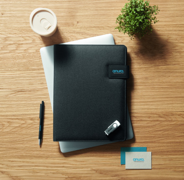 Logo trade advertising products image of: A4 folder and wireless charger