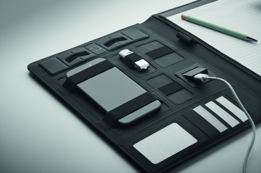 Logo trade promotional giveaways image of: A4 folder and wireless charger
