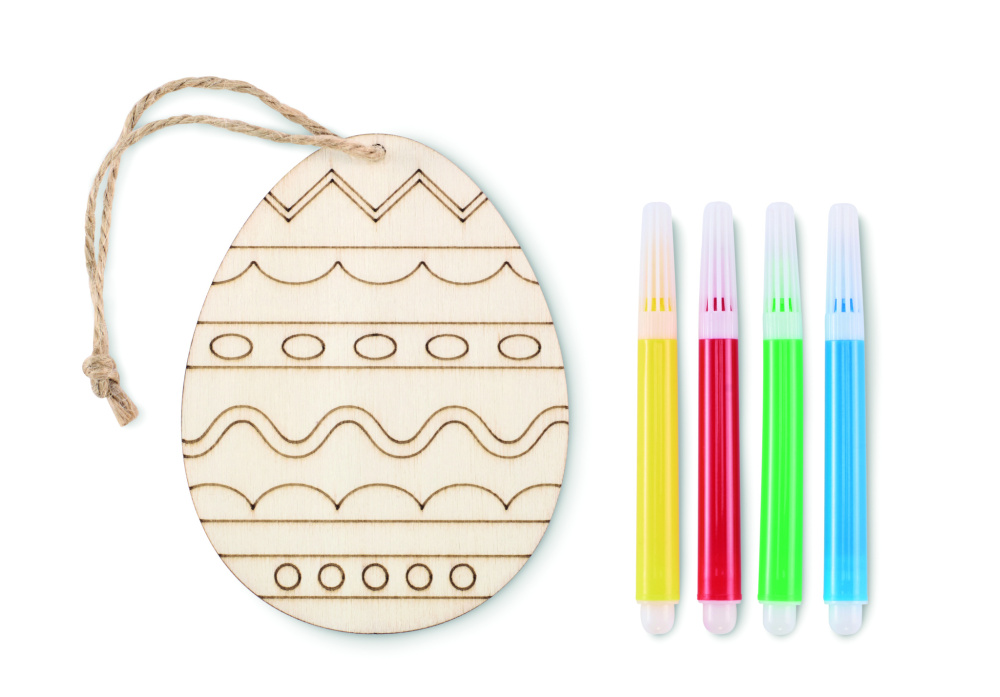 Logotrade promotional items photo of: Wooden egg painting set