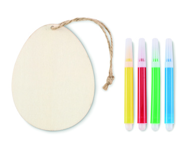 Logotrade promotional giveaway image of: Wooden egg painting set