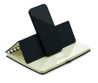 Logotrade advertising product image of: A5 notebook with phone holder