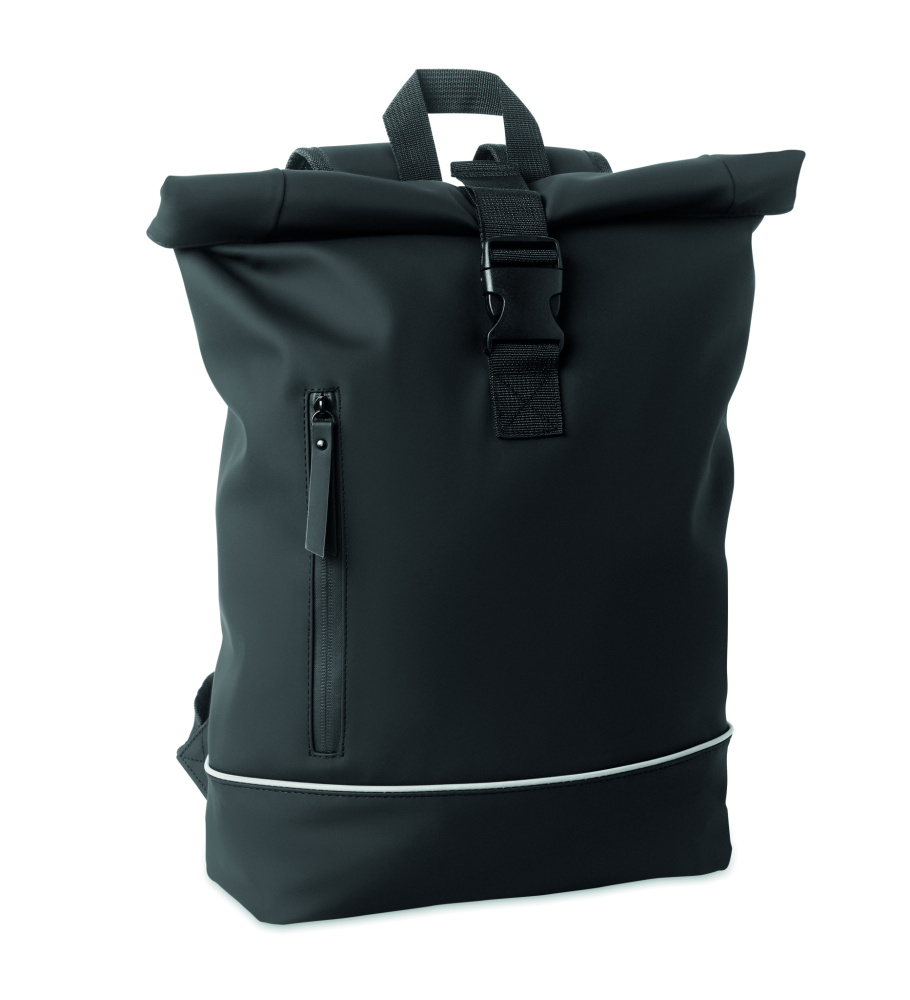 Logotrade business gift image of: Laptop 15" roll top PU backpack