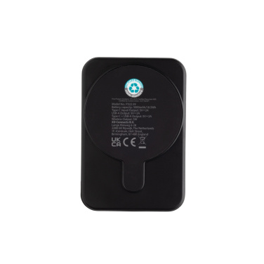 Logo trade promotional gifts image of: Stellar RCS recycled plastic 5000 mah 5W magnetic powerbank