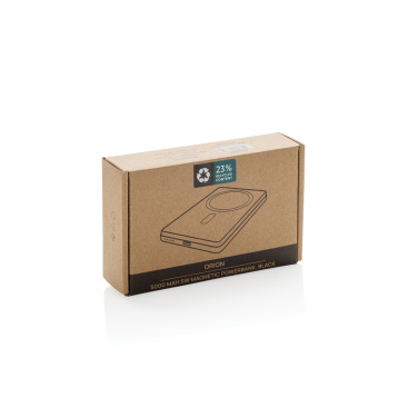 Logo trade promotional gifts image of: Orion RCS recycled aluminum 5000 mah 5W magnetic powerbank