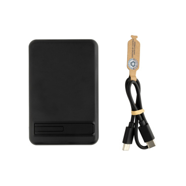 Logotrade business gifts photo of: Zen RCS rplastic 5000 mah 5W magnetic bamboo powerbank