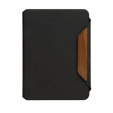 Logotrade business gifts photo of: Teri AWARE™ RPET and walnut A5 portfolio