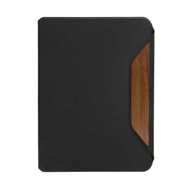 Logo trade promotional item photo of: Teri AWARE™ RPET and walnut A4 portfolio