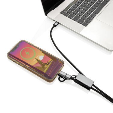 Logo trade advertising product photo of: Terra RCS recycled PET phone cord with dual charge cable