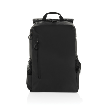 Logo trade corporate gifts image of: Lima Aware™ RPET water resistant 15.6 laptop backpack