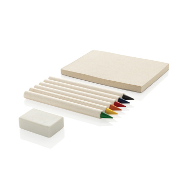 Logotrade advertising product image of: Micki GRS infinity 6pc coloring pencil set with notepad