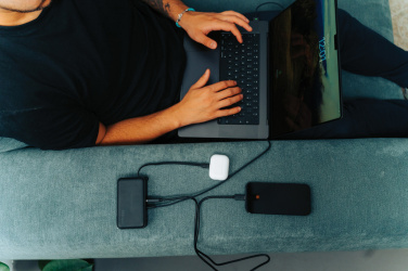 Logo trade business gift photo of: Urban Vitamin Eureka hybrid GANcharger 10000mah powerbank65W