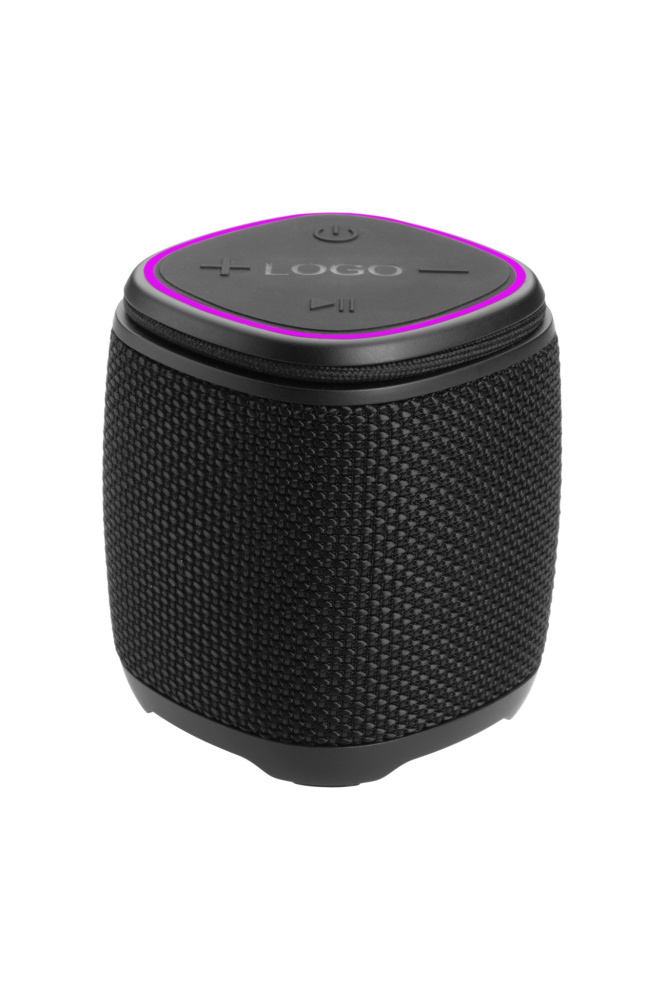 Logo trade promotional merchandise photo of: Bluetooth speaker HERMON Schwarzwolf