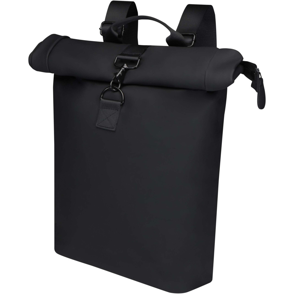 Logo trade promotional gifts image of: Turner 15.6" GRS recycled roll-top laptop backpack 12L