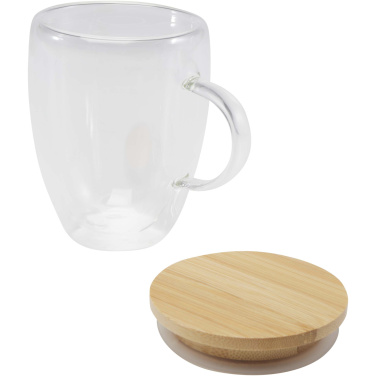 Logotrade promotional giveaways photo of: Leona 350 ml glass cup with bamboo lid