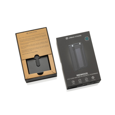 Logo trade promotional merchandise photo of: Urban Vitamin Redwood 5in1 5000mah 20W PD magnetic powerbank