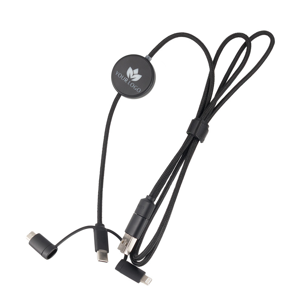 Logo trade advertising product photo of: Cable 4in1 with illuminated logo - LH-ZM02