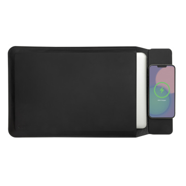 Logo trade promotional giveaway photo of: Swiss Peak 15W magnetic charging laptop sleeve 14-15,6"