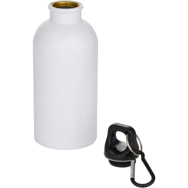 Logotrade promotional giveaway picture of: Oregon 400 ml sublimation RCS recycled single wall stainless steel water bottle with carabiner
