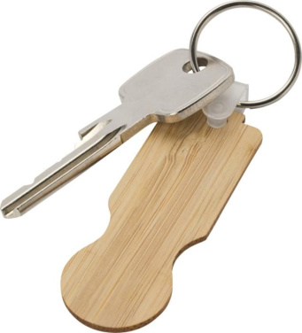 Logotrade promotional product image of: Ronan bamboo trolley keychain
