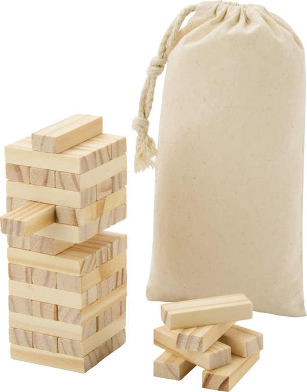 Logo trade promotional giveaway photo of: Jumble wooden toppling tower game