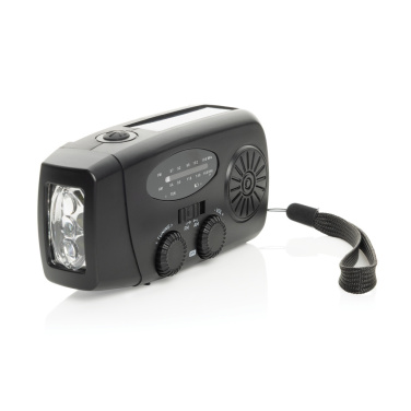 Logo trade promotional gifts image of: RescueWave RCS recycled plastic emergency radio