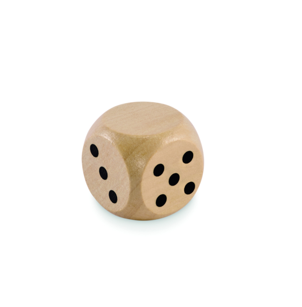 Logotrade advertising product picture of: Schima wooden dice 3cm dia