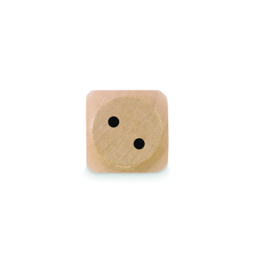 Logo trade promotional merchandise photo of: Schima wooden dice 3cm dia