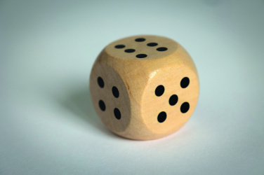 Logo trade promotional gifts picture of: Schima wooden dice 3cm dia