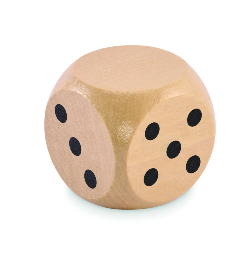 Logotrade promotional merchandise picture of: Schima wooden dice 5cm dia